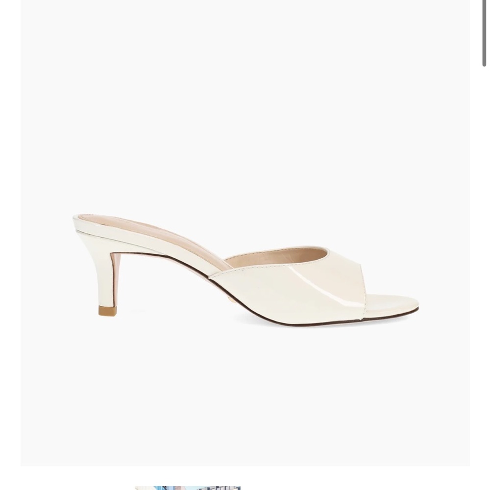 Pelle moda white patent balin slide